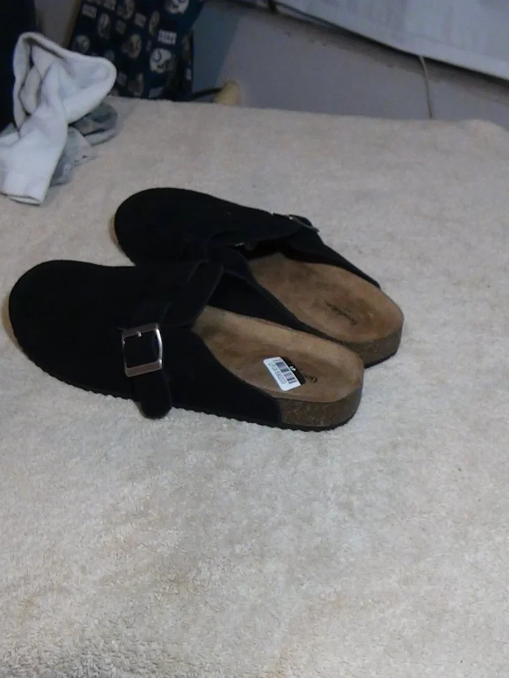 Mens Suede Leather Oswald Clogs Goodfellow & Co Size 11 Color Black